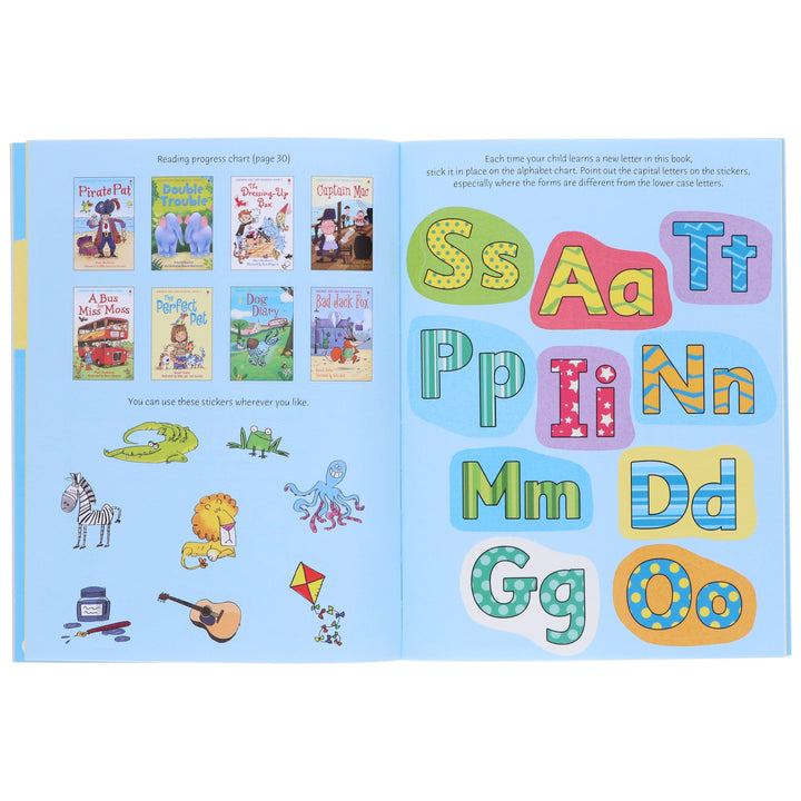 Starting to Read with Phonics: 8 Story Books (Plus 1 Activity Book & My Alphabet Chart) Collection Box Set - Ages 4+ - Paperback 5-7 Usborne Publishing Ltd