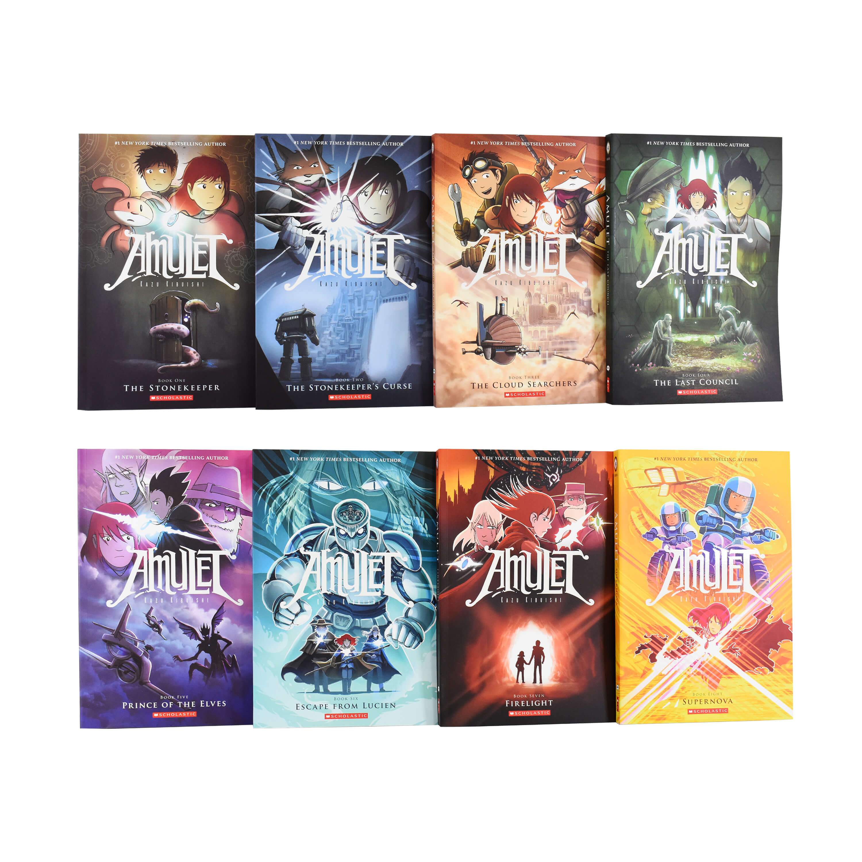 Amulet 8 Books Graphic Novel Box Set By Kazu Kibuishi - Age