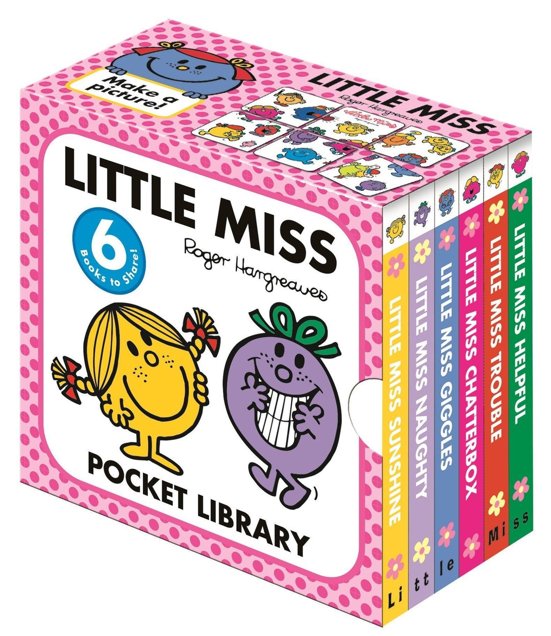 Little Miss 6 Books Pocket Library By Roger Hargreaves - Ages 0-5 - Board Books 0-5 Egmont