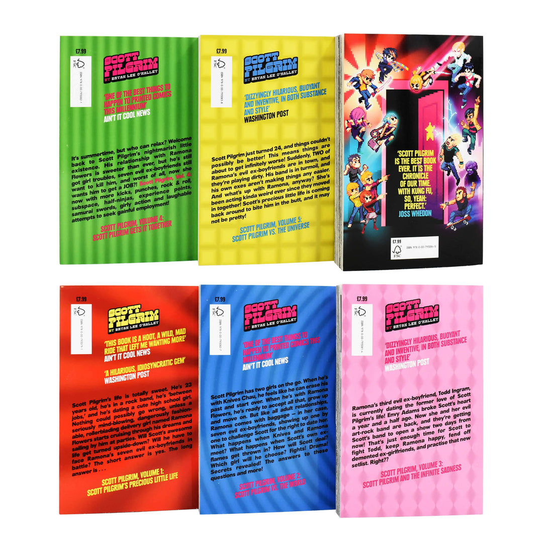 Scott Pilgrim 6 Books Collection by Bryan Lee O'malley - Young Adult - Paperback Young Adult 4th Estate