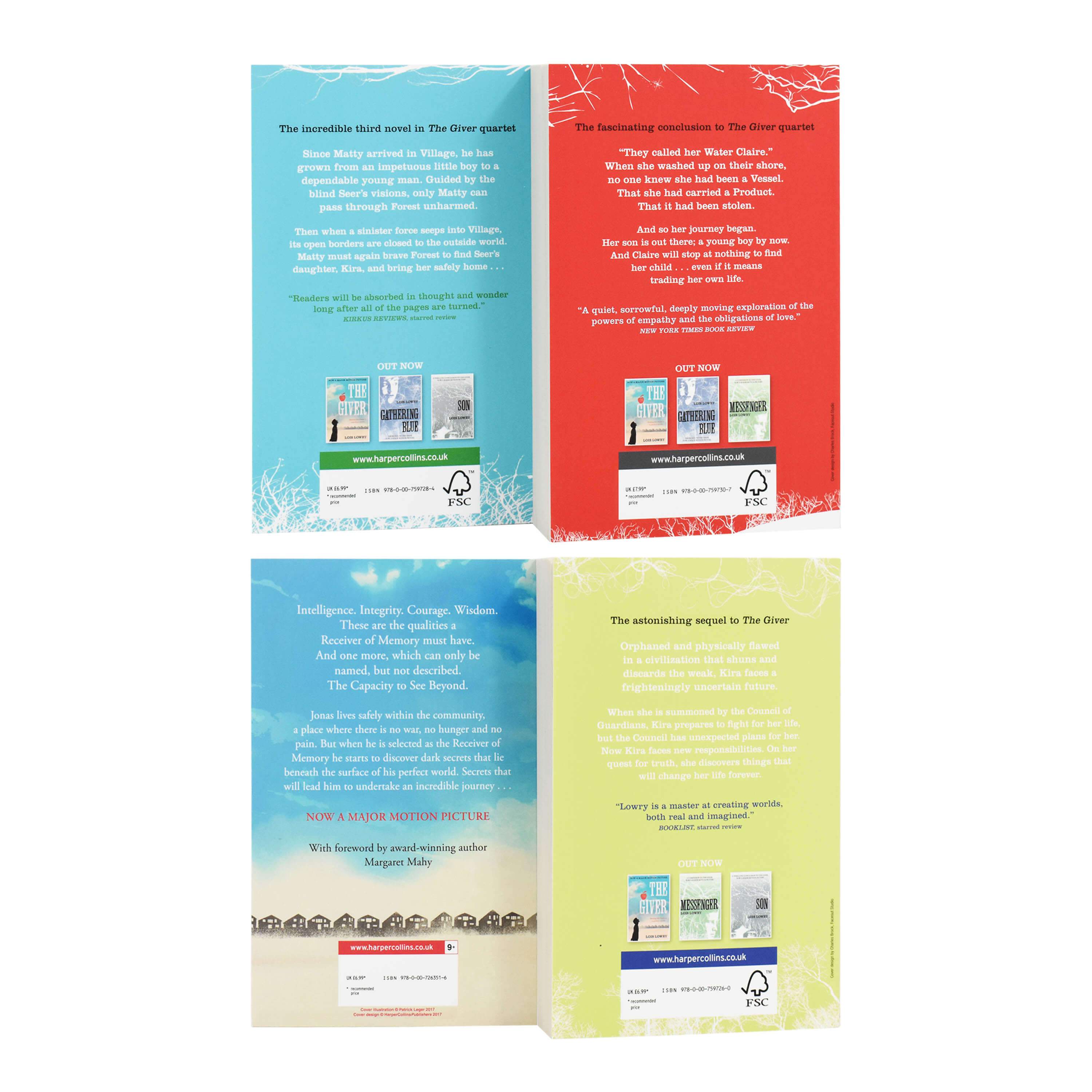 The Giver Quartet Series 4 Books Box Set By Lois Lowry - Fiction