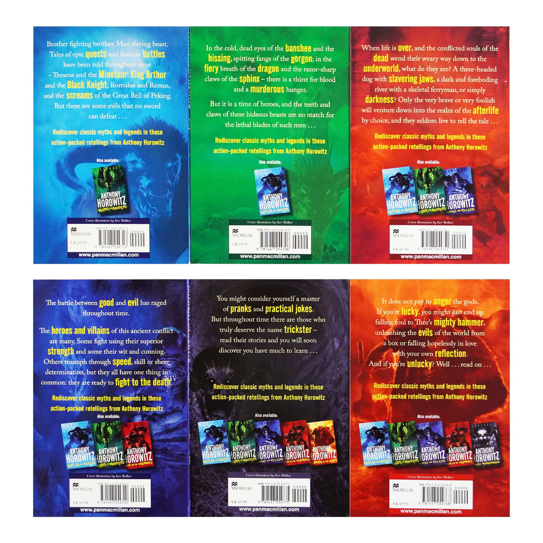 Anthony Horowitz Legends 6 Books Collection Set - Mystery - Ages 7-11 - Paperback 7-9 Pan Macmillan