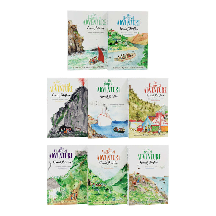 Enid Blyton Adventure Series 8 Books Collection (Mountain, Sea, River, Circus, Valley, Ship, Castle, Island) - Ages 9-14 - Paperback 9-14 Pan Macmillan