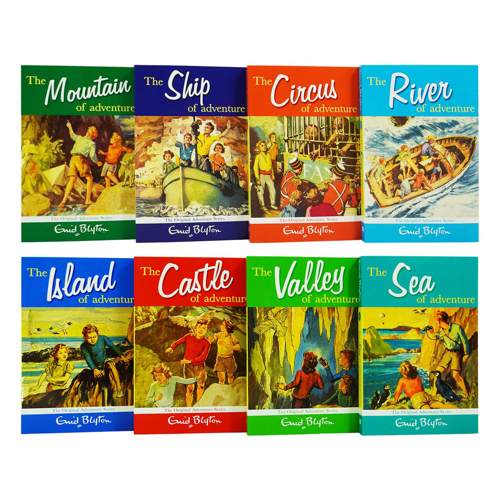 The Adventure Series 8 Book Collection Set By Enid Blyton - Ages 9-14 - Paperback 9-14 Pan Macmillan