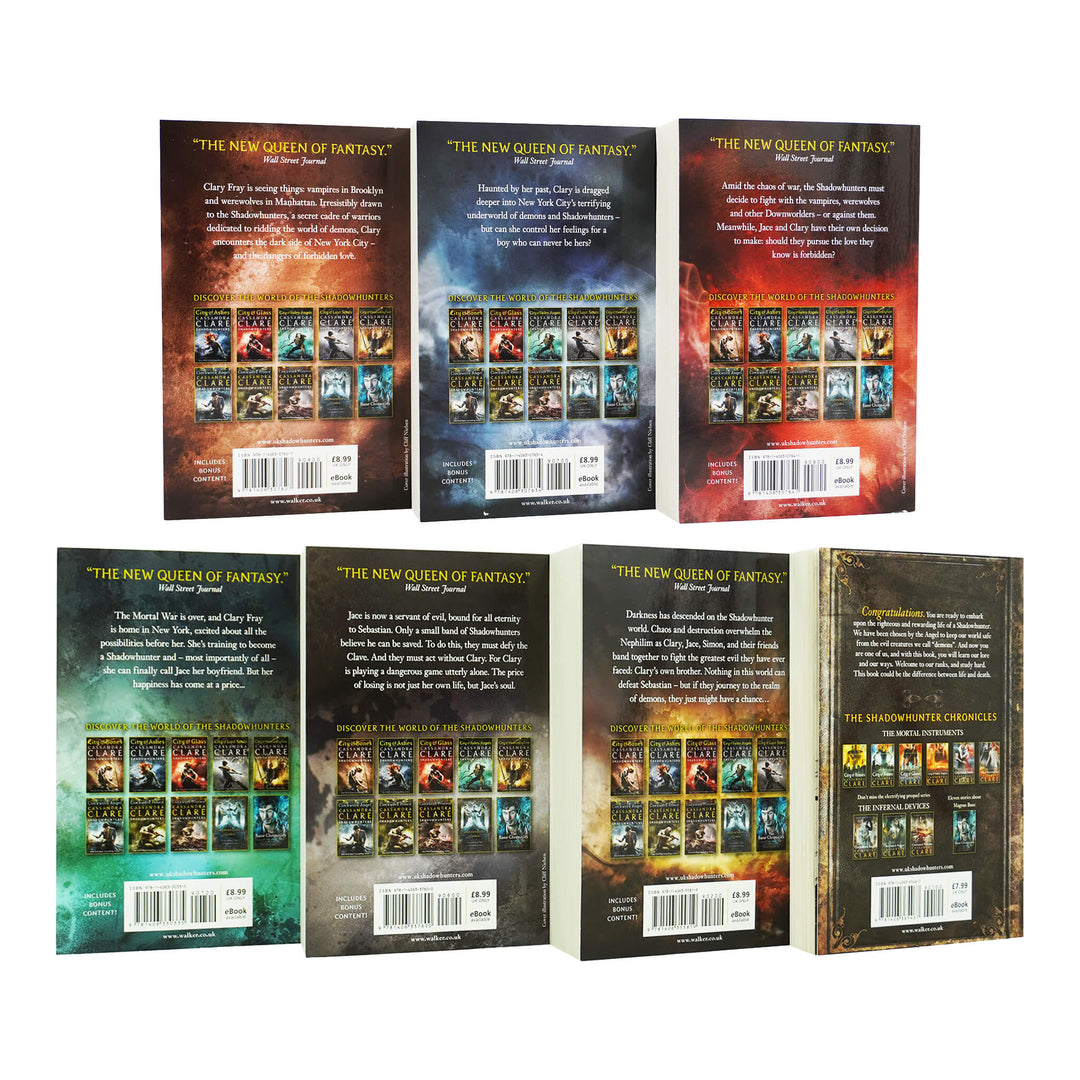 Shadowhunters by Cassandra Clare - The Mortal Instruments 7 Books Box Set - Ages 14+ - Paperback