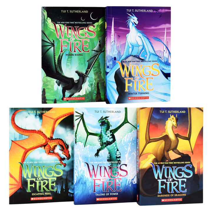 Wings of Fire The Jade Mountain Prophecy 5 Books (6-10) By Tui T. Sutherland - Ages 9-14- Paperback