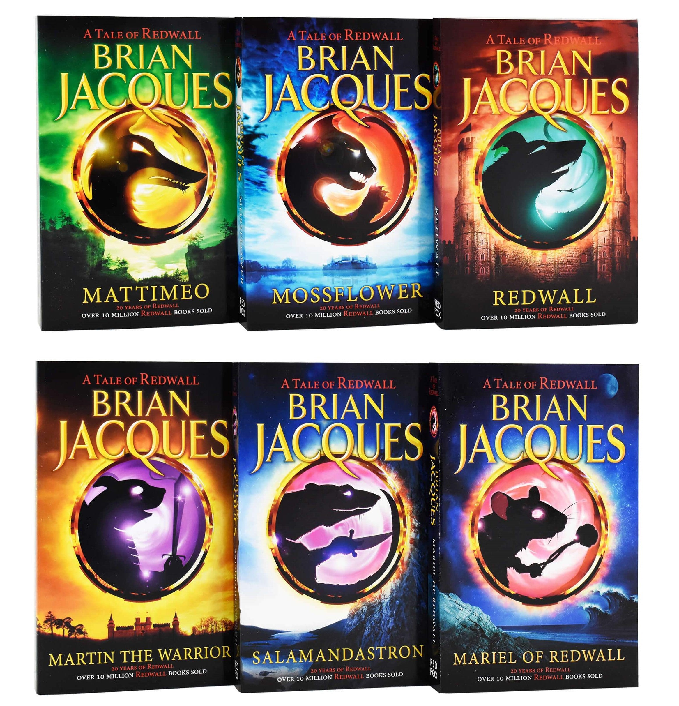 Redwall Series by Brian Jacques: 6 Books Collection Set - Ages 8-12 - Paperback