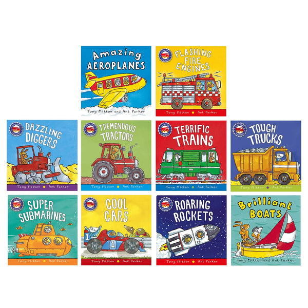 Amazing Machines 10 Books Box Set Collection by Tony Mitton and