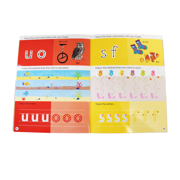 Ready Set Learn 10 Early Learning Wipe Clean Books Colours Shapes Numbers Phonics Handwriting Counting - Ages 5-7 – Paperback 5-7 Make Believe Ideas