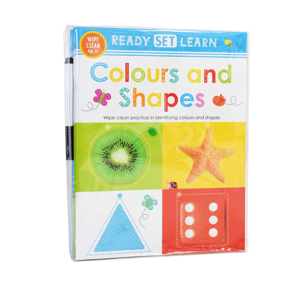 Ready Set Learn 10 Early Learning Wipe Clean Books Colours Shapes Numbers Phonics Handwriting Counting - Ages 5-7 – Paperback 5-7 Make Believe Ideas