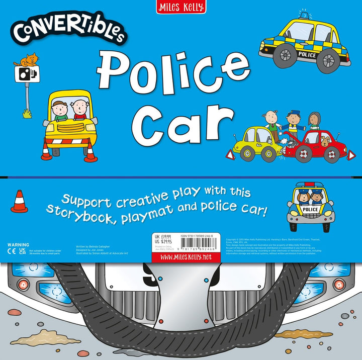 Convertible Police Car By Belinda Gallagher – Great Value Sit In Police Car, Interactive Playmat & Fun Storybook - Ages 2+ - Board Book