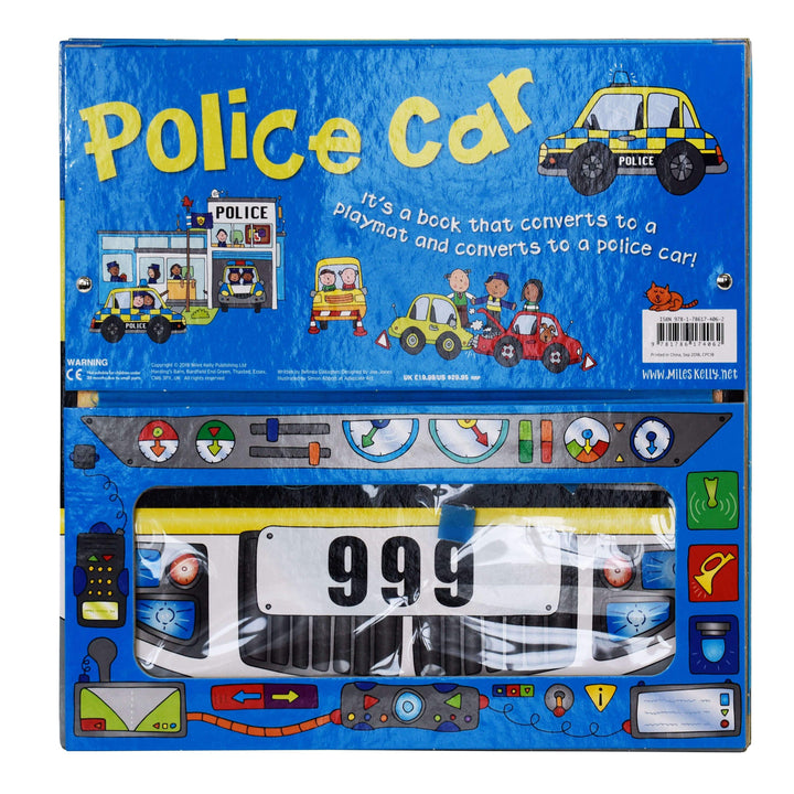 Convertible Police Car By Belinda Gallagher – Great Value Sit In Police Car, Interactive Playmat & Fun Storybook - Ages 2+ - Board Book