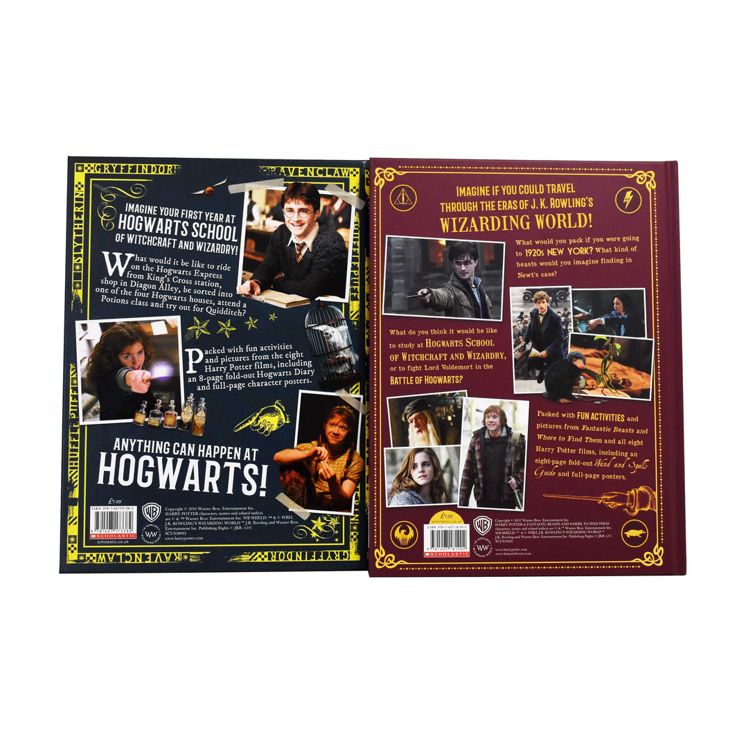 Harry Potter Hogwarts and Wizarding World A Cinematic Yearbook 2 Books Collection Set - Hardcover 7-9 Scholastic