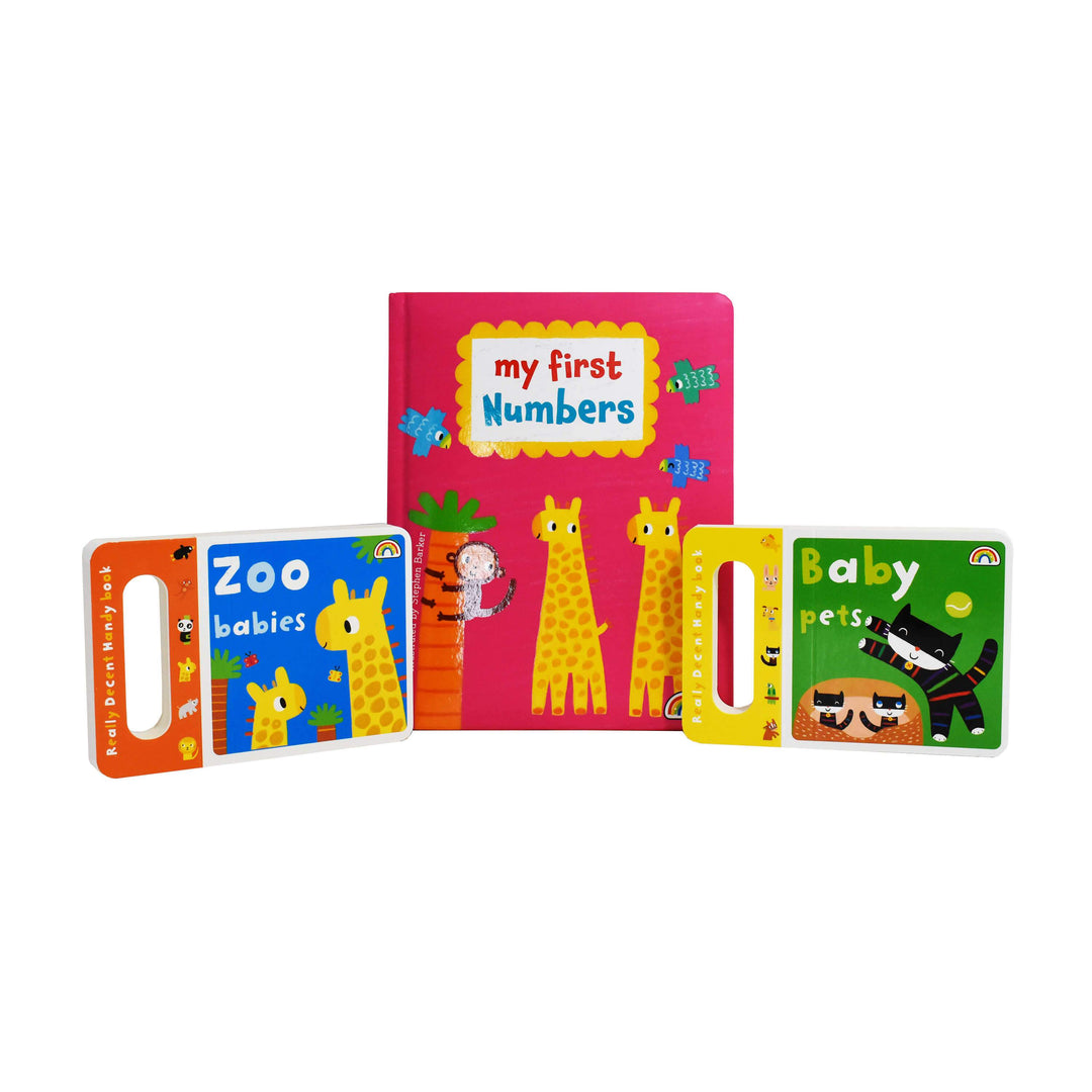 My First Numbers Collection Zoo Babies & Baby Pets 3 Board Book Set- Age 0-5 0-5 Really Decent Books