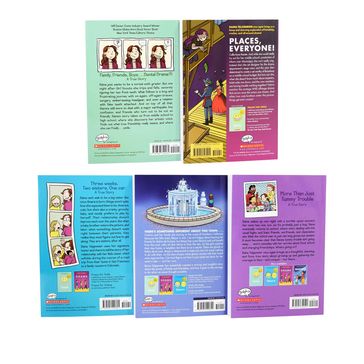 Raina Telgemeier 5 Books Collection Graphic Novels Box Set - Ages 9+ - Paperback