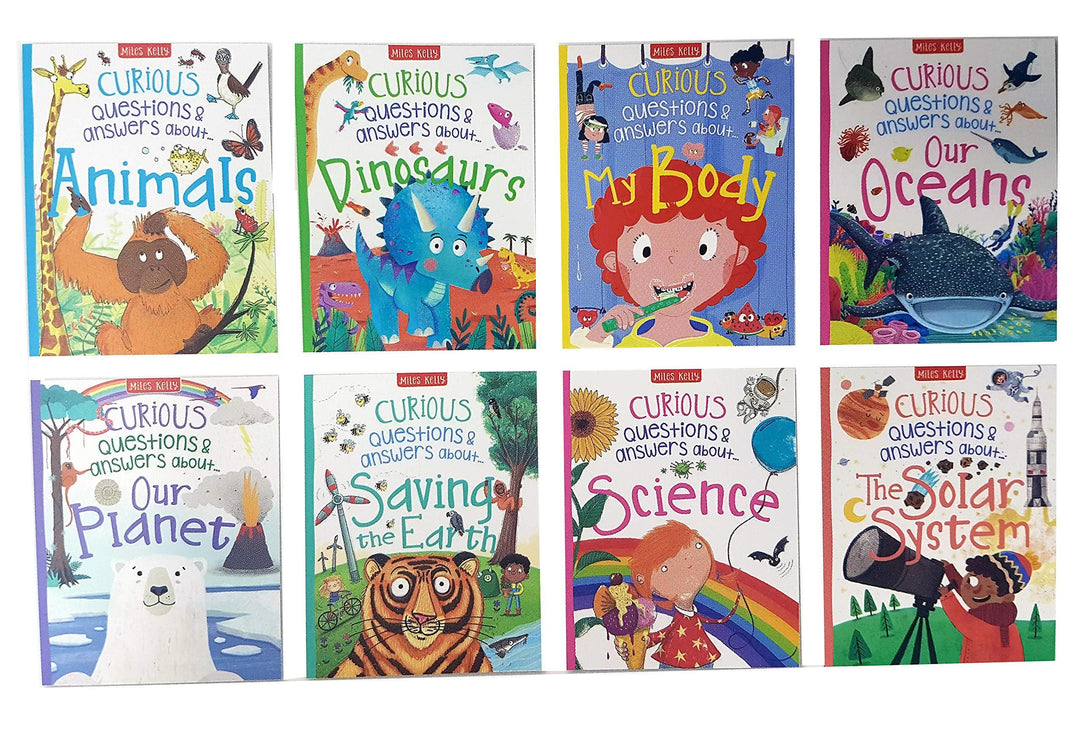 Curious Questions and Answers 8 Books Collection Set by Miles Kelly - Ages 5-7 - Paperback 5-7 Miles Kelly