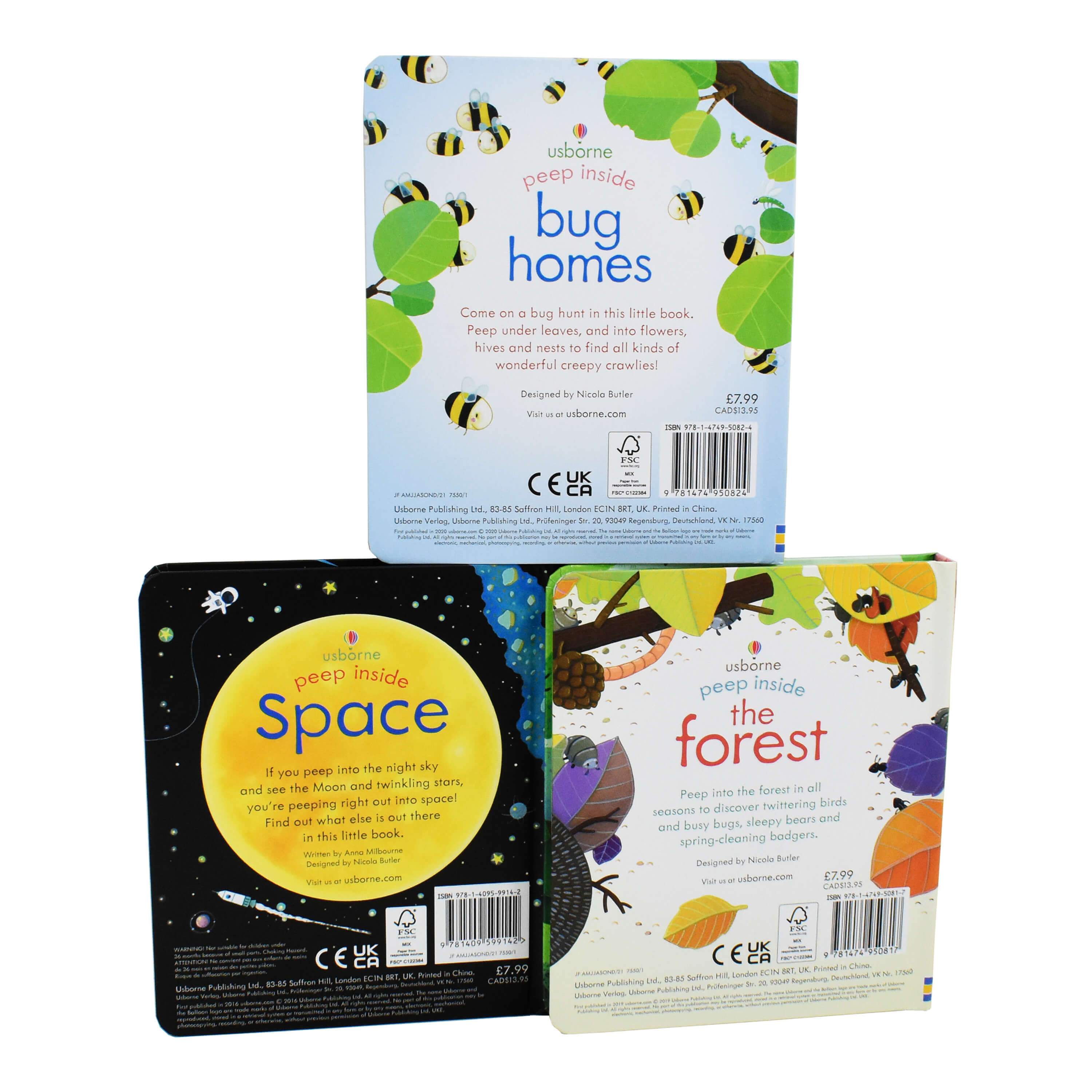 Usborne Peep Inside 3 Books By Anna Milbourne – American Bookworm
