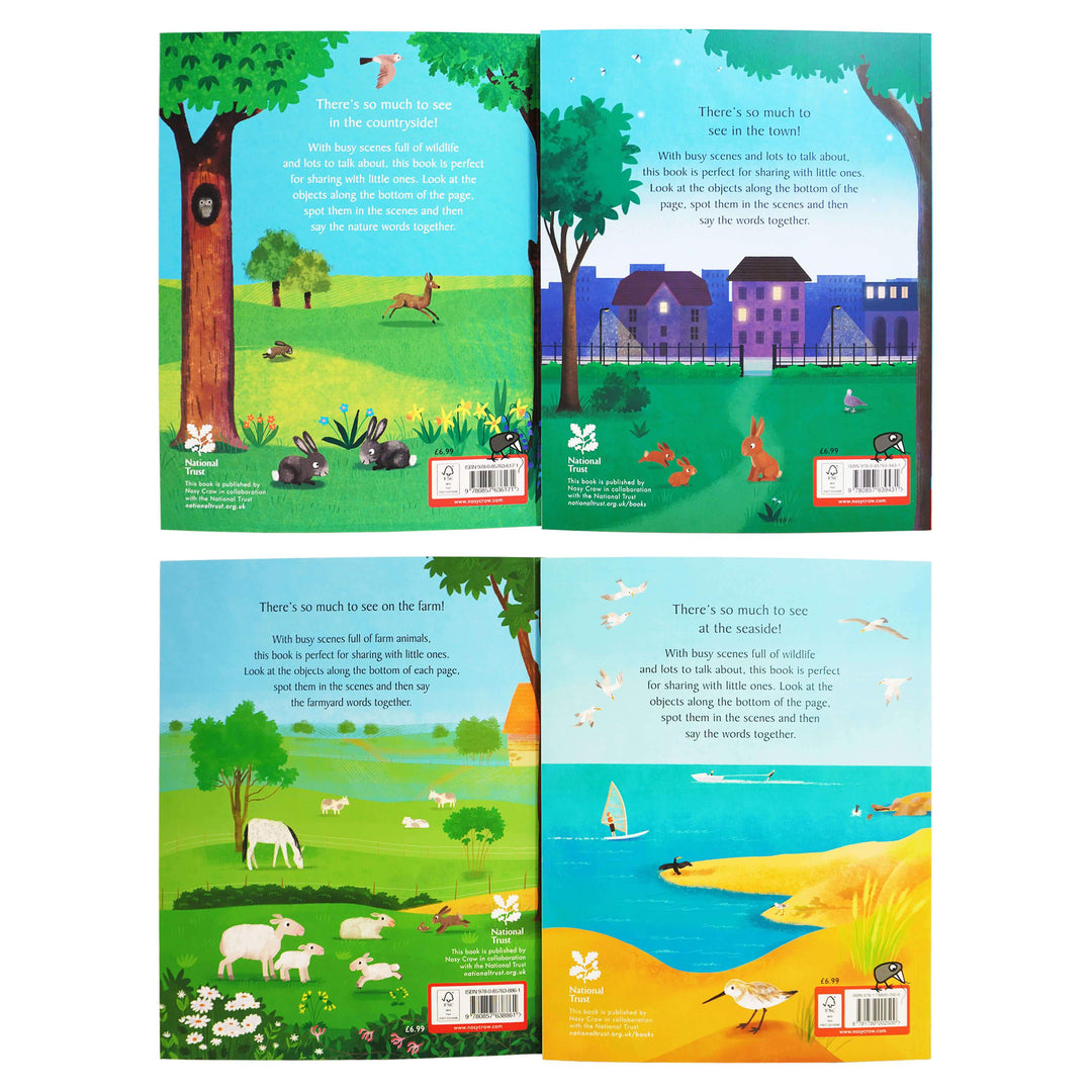 National Trust Look and Say 4 Books Collection Set By Sebastien Braun - Ages 0-5 - Paperback 0-5 Nosy Crow