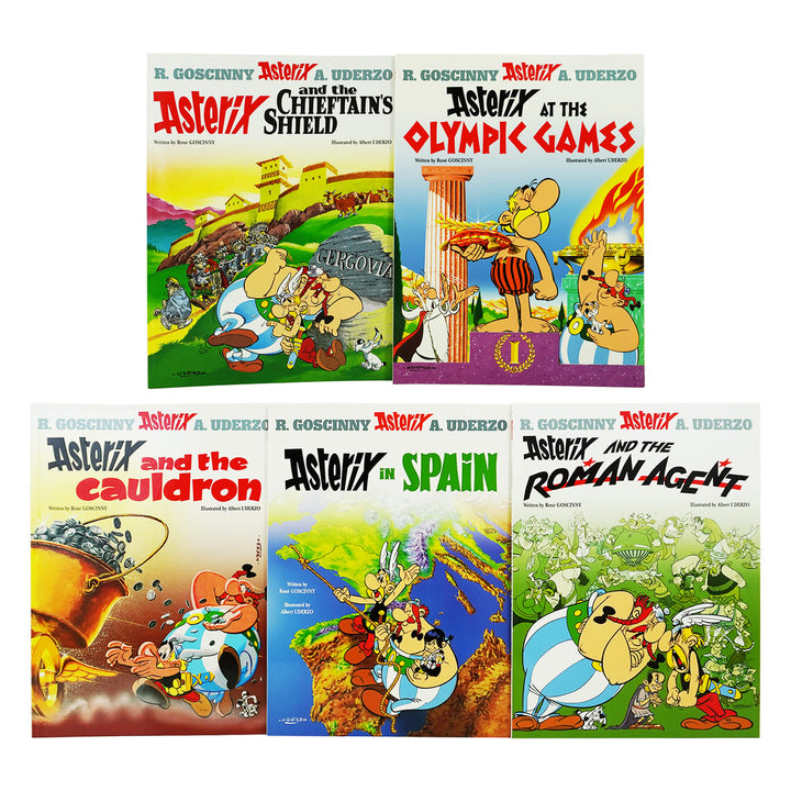 Asterix Series 3 (Book 11-15) by Goscinny & Uderzo: 5 Books Collection Set - Ages 6-11 - Paperback