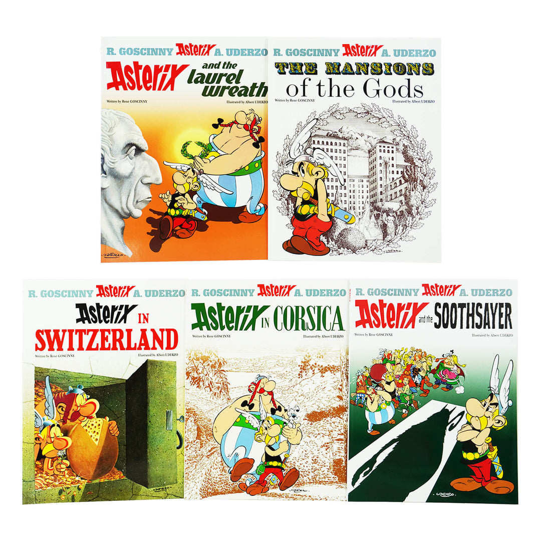 Asterix Series 4 (Book 16-20) by Goscinny & Uderzo: 5 Books Collection Set - Ages 6-11 - Paperback