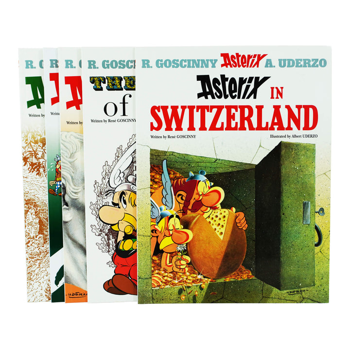 Asterix Series 4 (Book 16-20) by Goscinny & Uderzo: 5 Books Collection Set - Ages 6-11 - Paperback