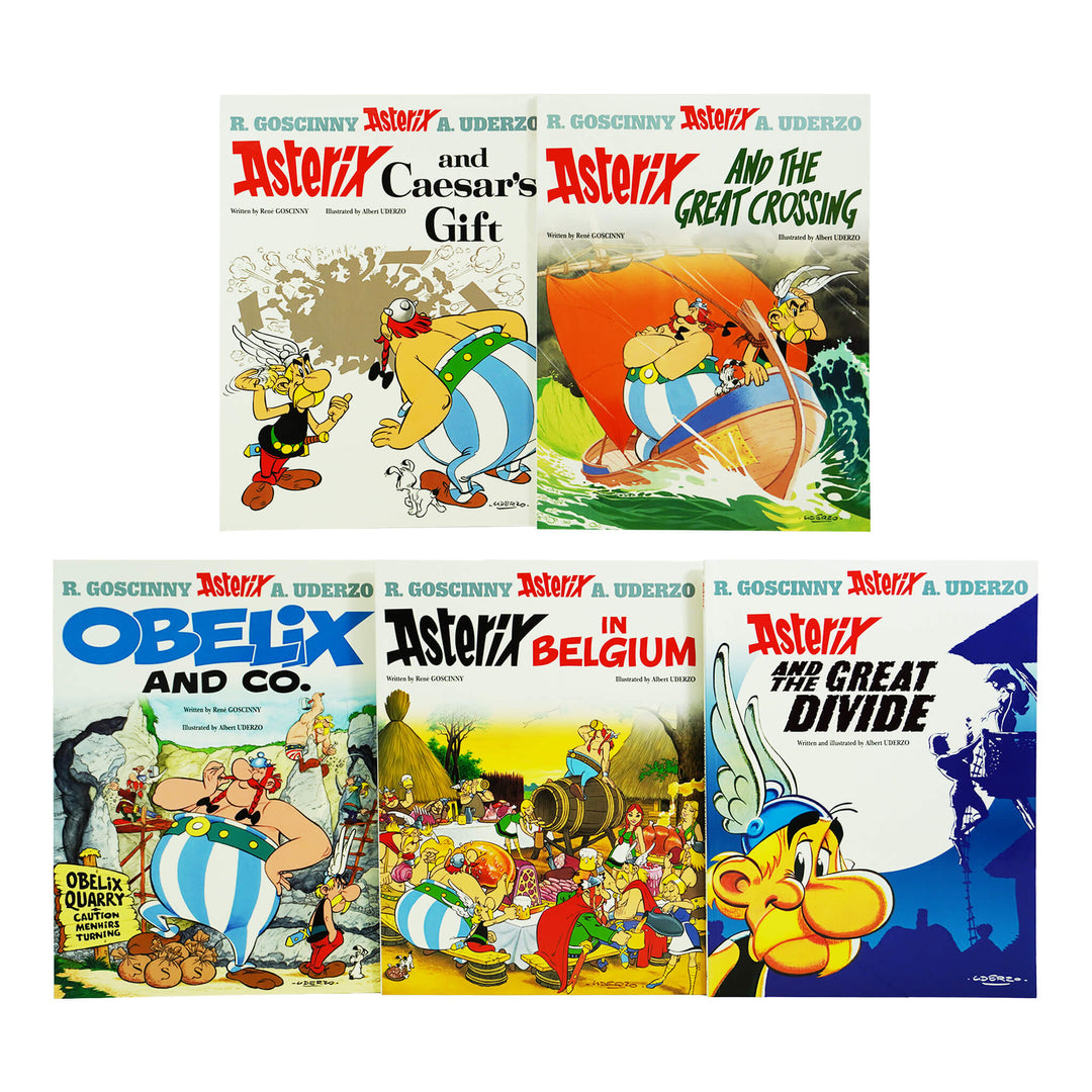 Asterix Series 5 (Books 21-25) by Goscinny & Uderzo: 5 Books Collection Set - Ages 6-11 - Paperback
