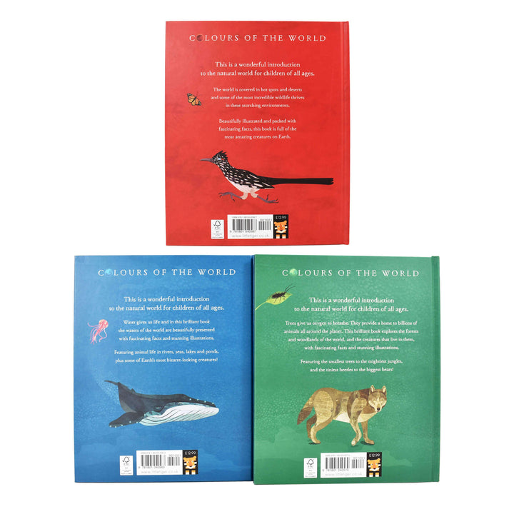 Colours of the World 3 Books Set (Blue Planet, Red Planet & Green Planet) By Moira Butterfiels, Jonathan Woodward - Ages 0-5 - Hardback 0-5 Little Tiger