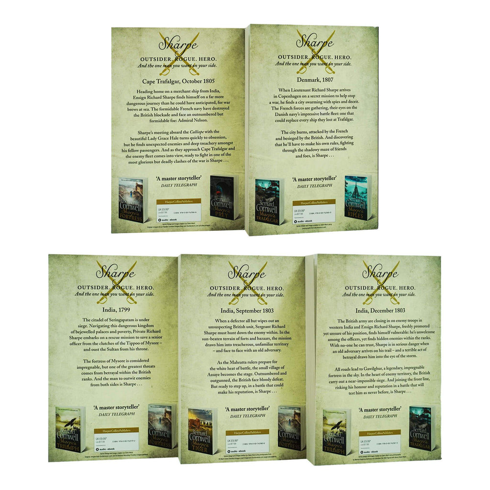 Bernard Cornwell The Sharpe Series 5 Books Collection Set - Adult - Paperback Adult HarperCollins