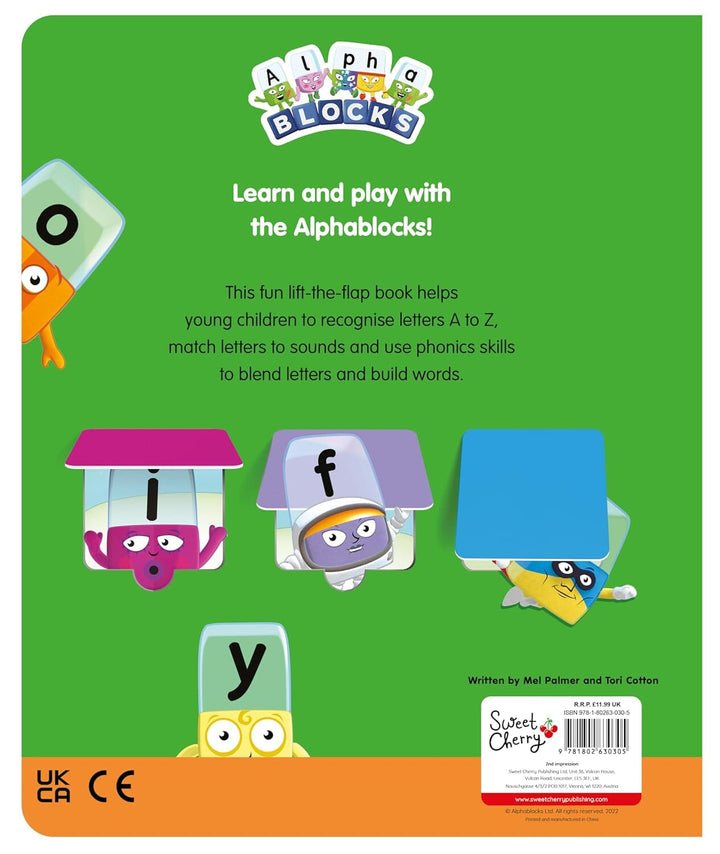 Alphablocks A-Z Phonics Activities: A Lift the Flap Book by Sweet Cherry Publishing - Ages 3-6 - Board Book