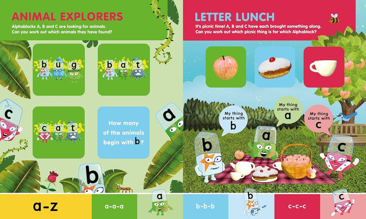 Alphablocks A-Z Phonics Activities: A Lift the Flap Book by Sweet Cherry Publishing - Ages 3-6 - Board Book