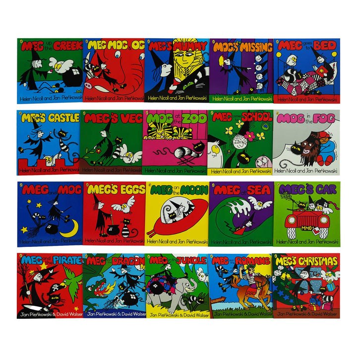 Meg & Mog by Helen Nicoll & Jan Pienkowski The Complete Collection 20 Books Box Set - Ages 2+ - Paperback