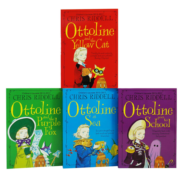 Chris Riddell Ottoline Collection 4 Books Set - Ages 7-11 - Paperback 7-9 Macmillan Education