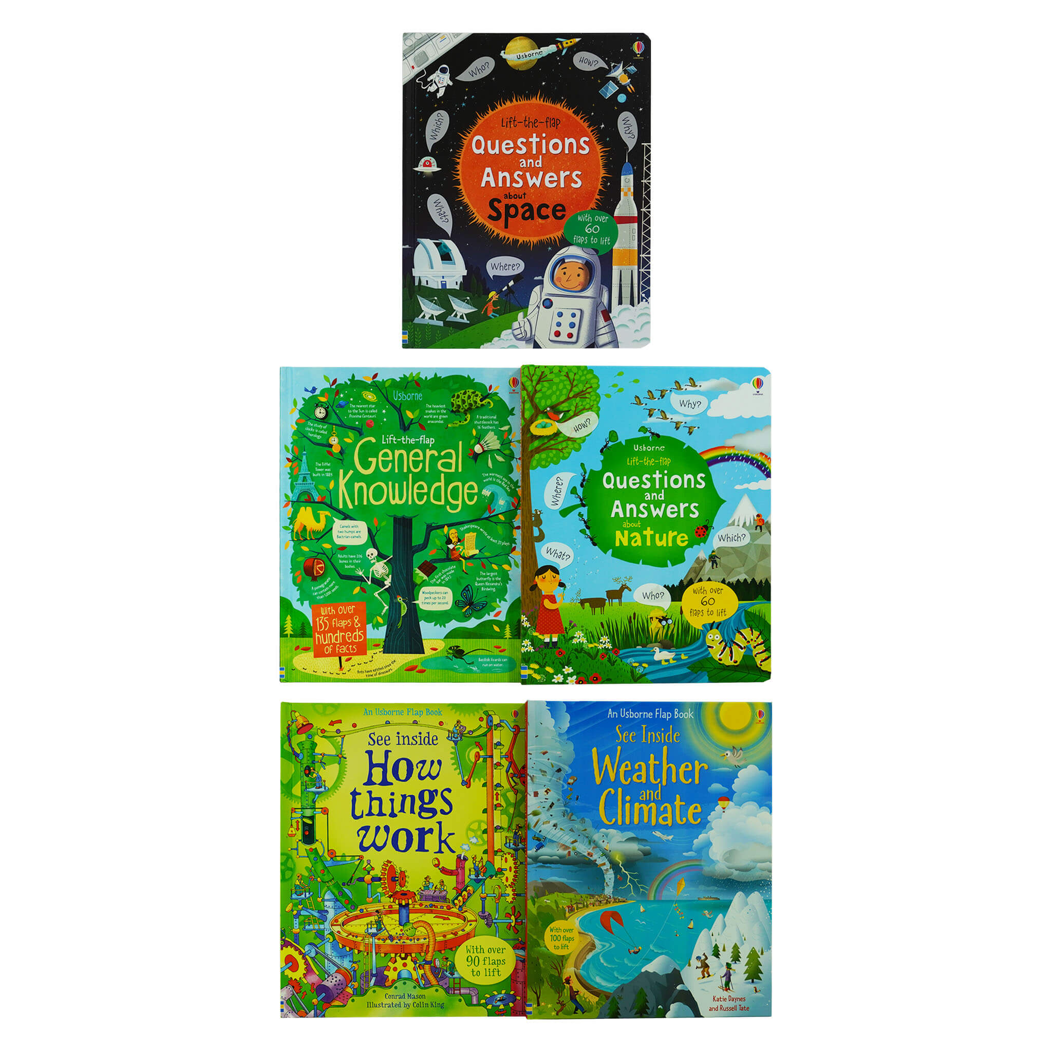 Usborne Lift-the-Flap Collection 5 Books Set - Ages 3+ - Board