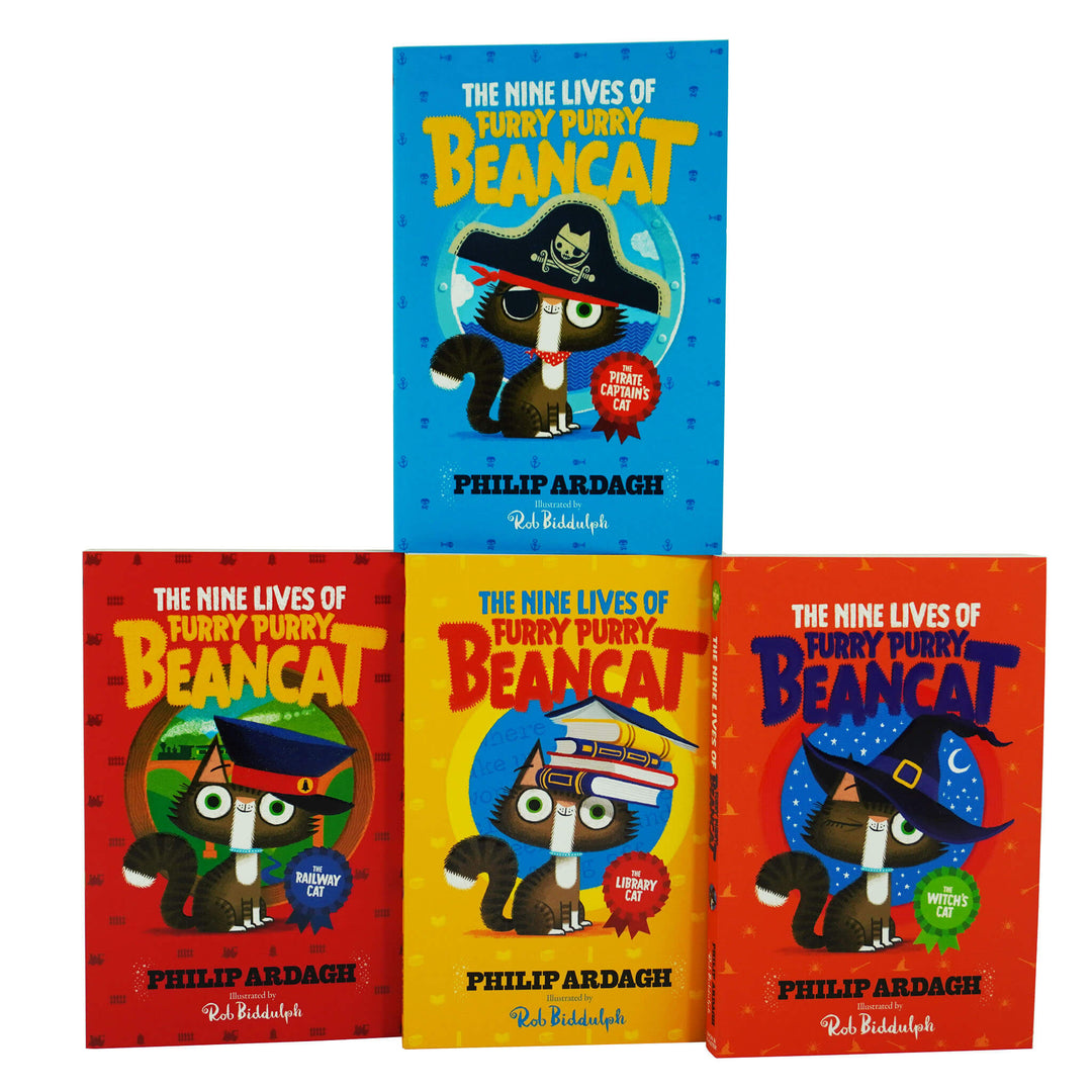 The Nine Lives of Furry Purry Beancat By Philip Ardagh 4 Books Set - Ages 7-9 - Paperback