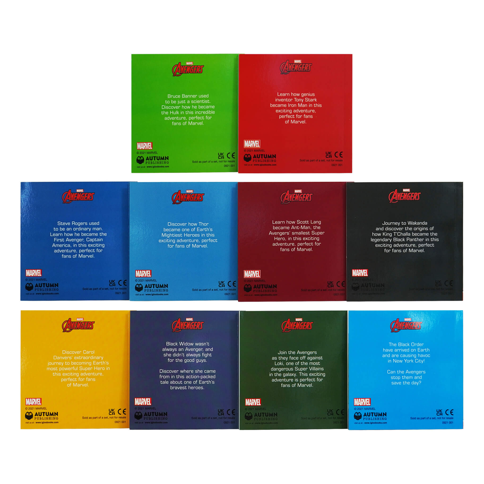 Marvel Avengers: Adventure Library 10 Books Collection Set - Ages