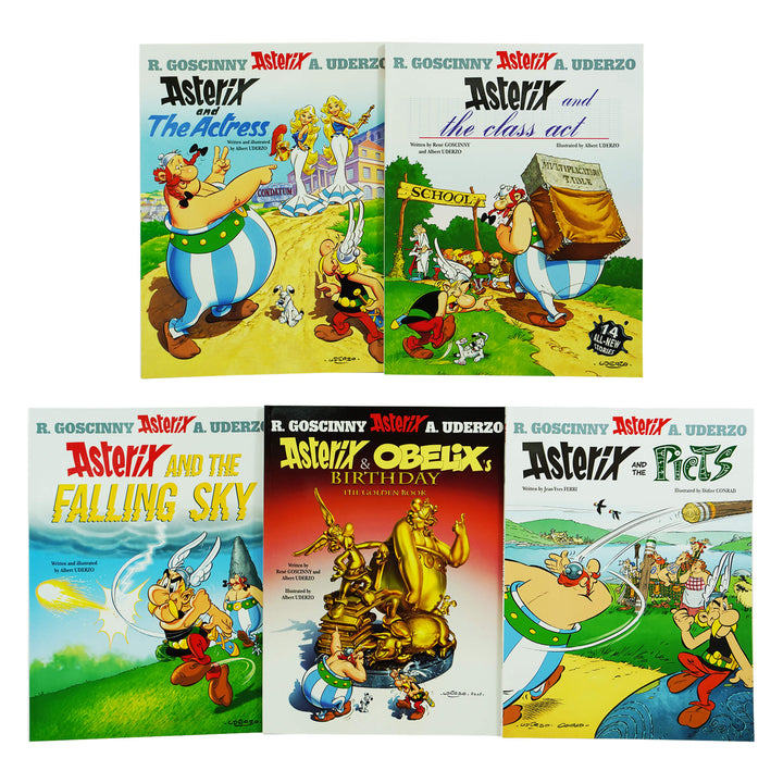 Asterix Series 7 (Book 31-35) by Goscinny & Uderzo: 5 Books Collection Set - Ages 6-11 - Paperback