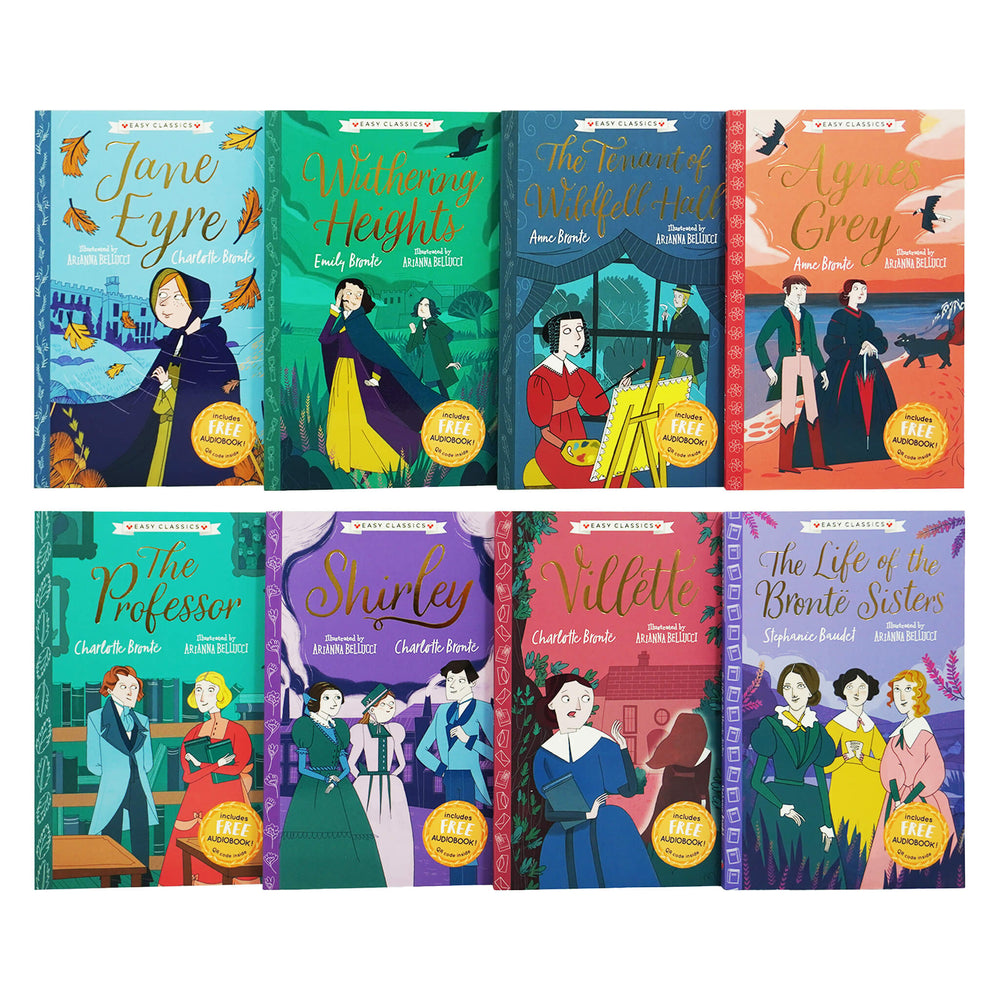 The Complete Bronte Sisters 8 Books Children's Collection Set (Easy Classics) By Stephanie Baudet - Ages 7-11 - Paperback 7-9 Sweet Cherry Publishing