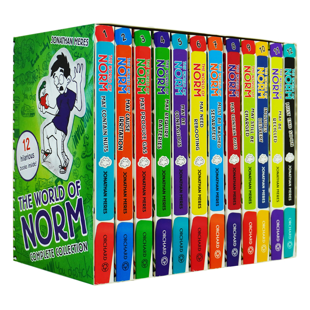 The World of Norm Collection 12 Books Box Set by Jonathan Meres - Ages 6-11 - Paperback 9-14 Orchard