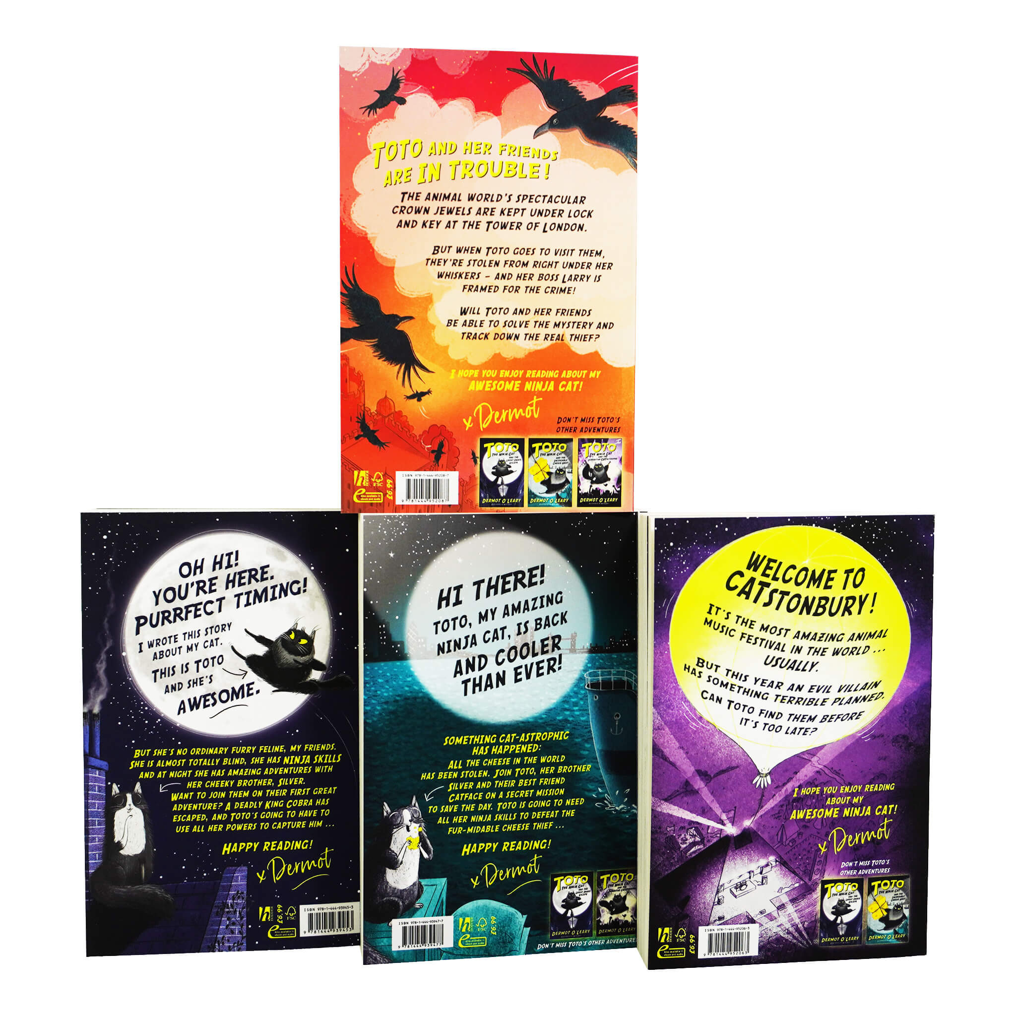 The Toto the Ninja Cat Series 4 Books Collection Set By Dermot O