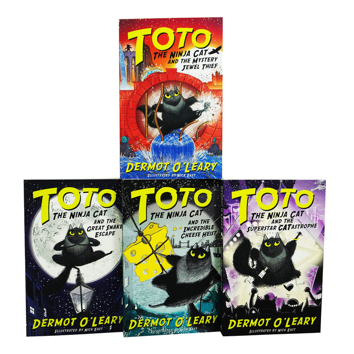 The Toto the Ninja Cat Series 4 Books Collection Set By Dermot O’Leary - Ages 6-8 - Paperback 7-9 Hodder