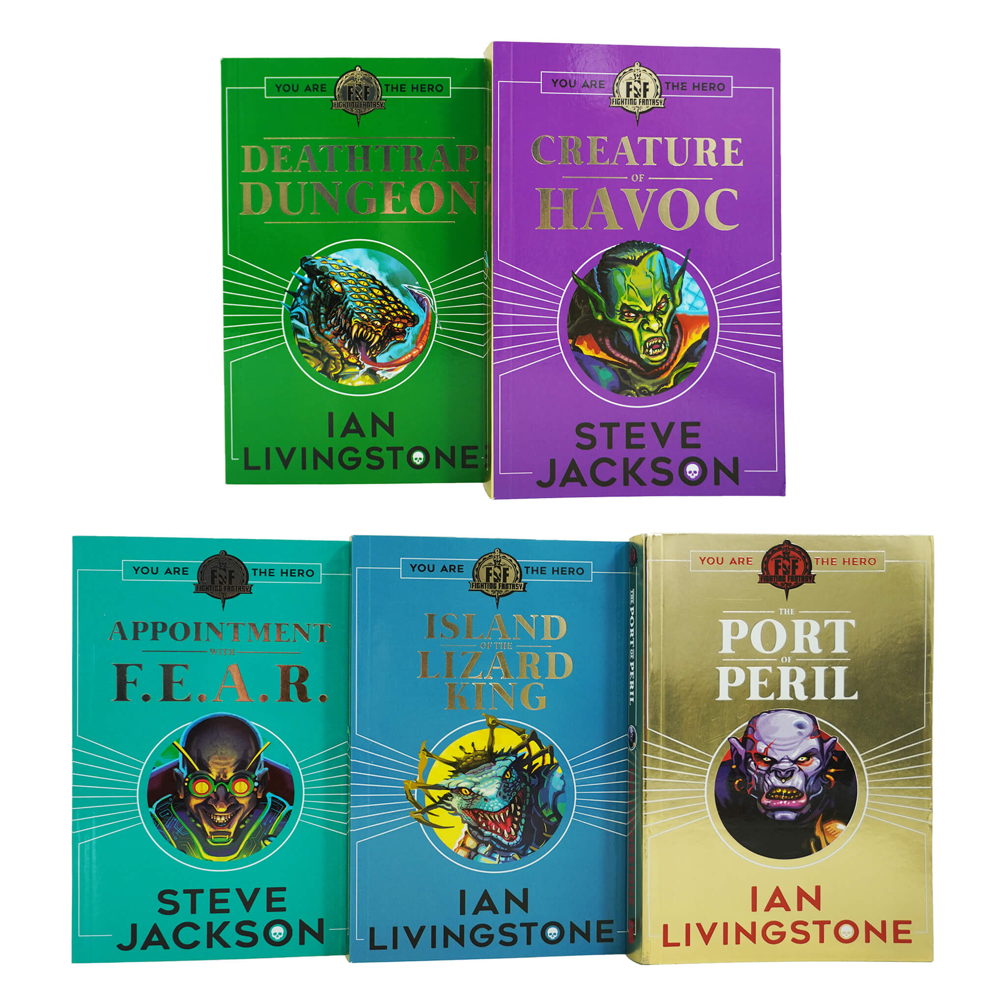 Fighting Fantasy RPG Books 6-10 Collection Set - Ages 9-14