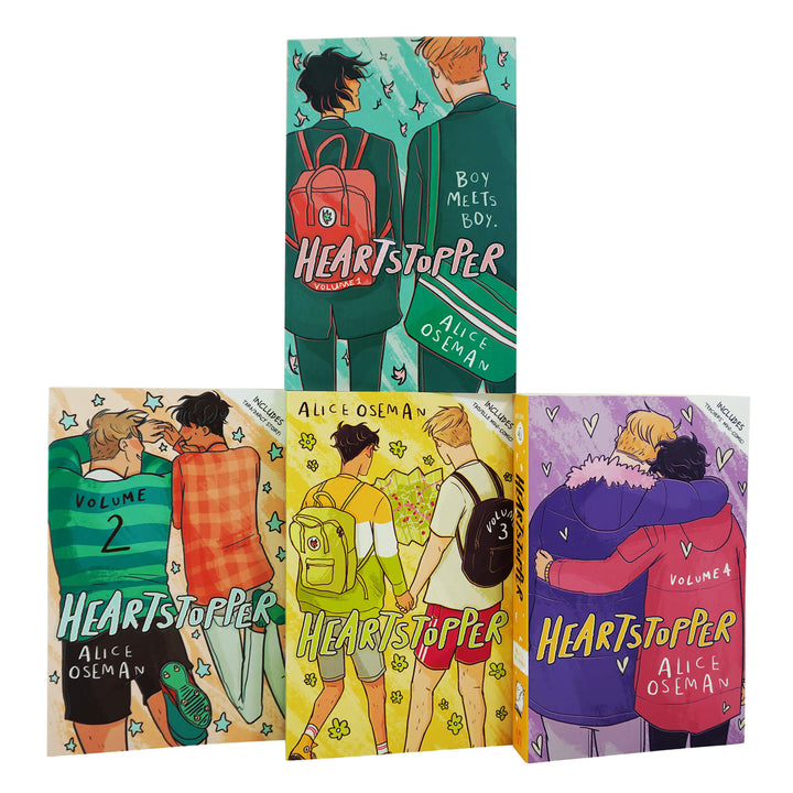 Heartstopper by Alice Oseman Volume 1-4 Books Collection Set - Ages 13+ - Paperback Graphic Novels Hodder Children’s Books