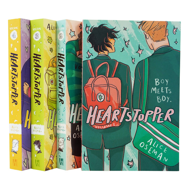 Heartstopper by Alice Oseman: Volumes 1-4 Collection Set - Ages 13