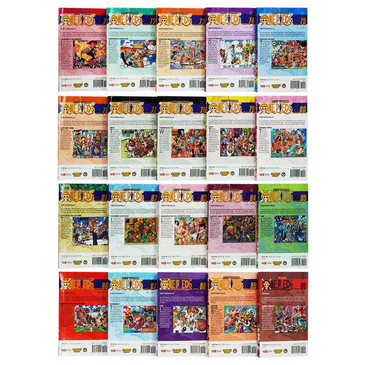 One Piece by Eiichiro Oda Box Set 4: Dressrosa to Reverie (Vol. 71-90) 20 Books - Ages 14+ - Paperback
