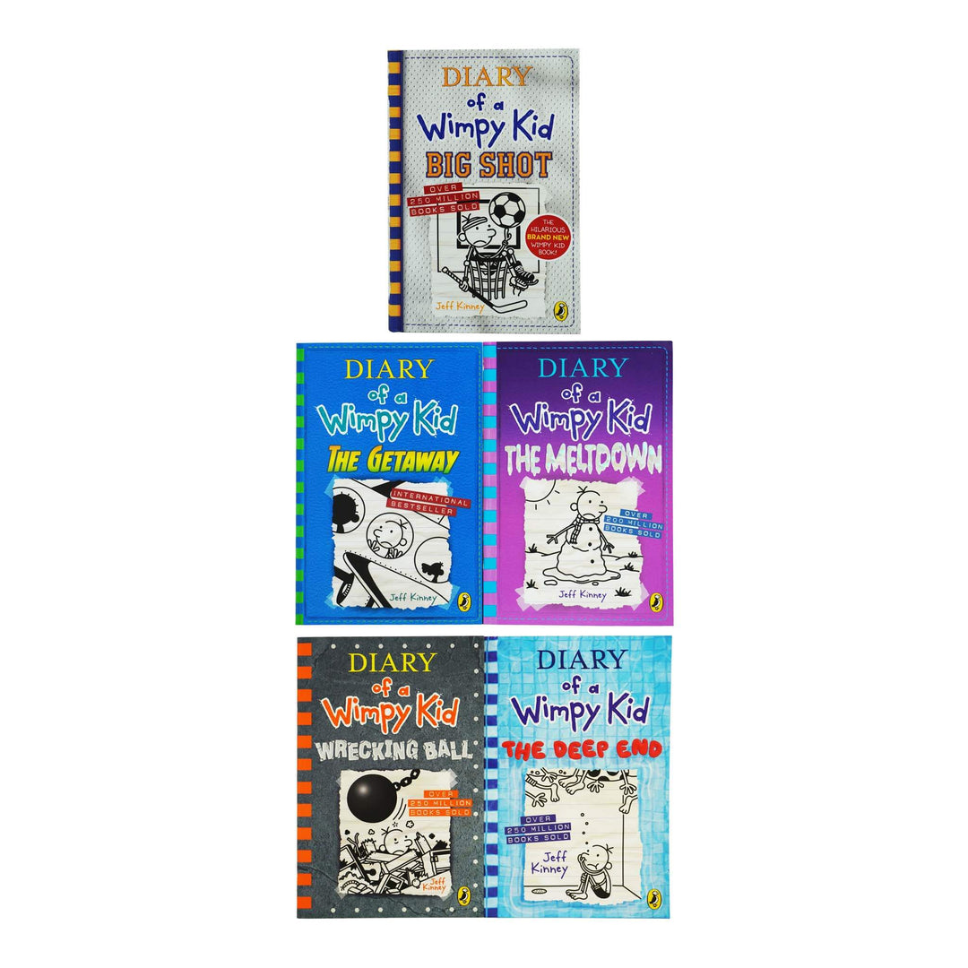 Diary of a Wimpy Kid By Jeff Kinney: Book 12-16 Collection Set - Age 7-12 - Paperback
