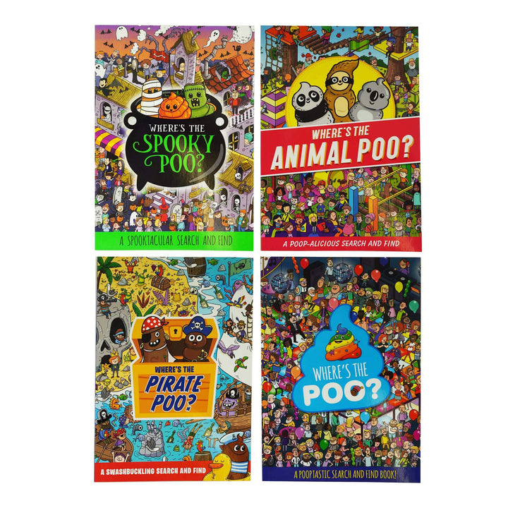 Where's the Poo...? Search and Find Collection 4 Books Set by Alex Hunter - Age 4-8 - Paperback 5-7 Orchard Books