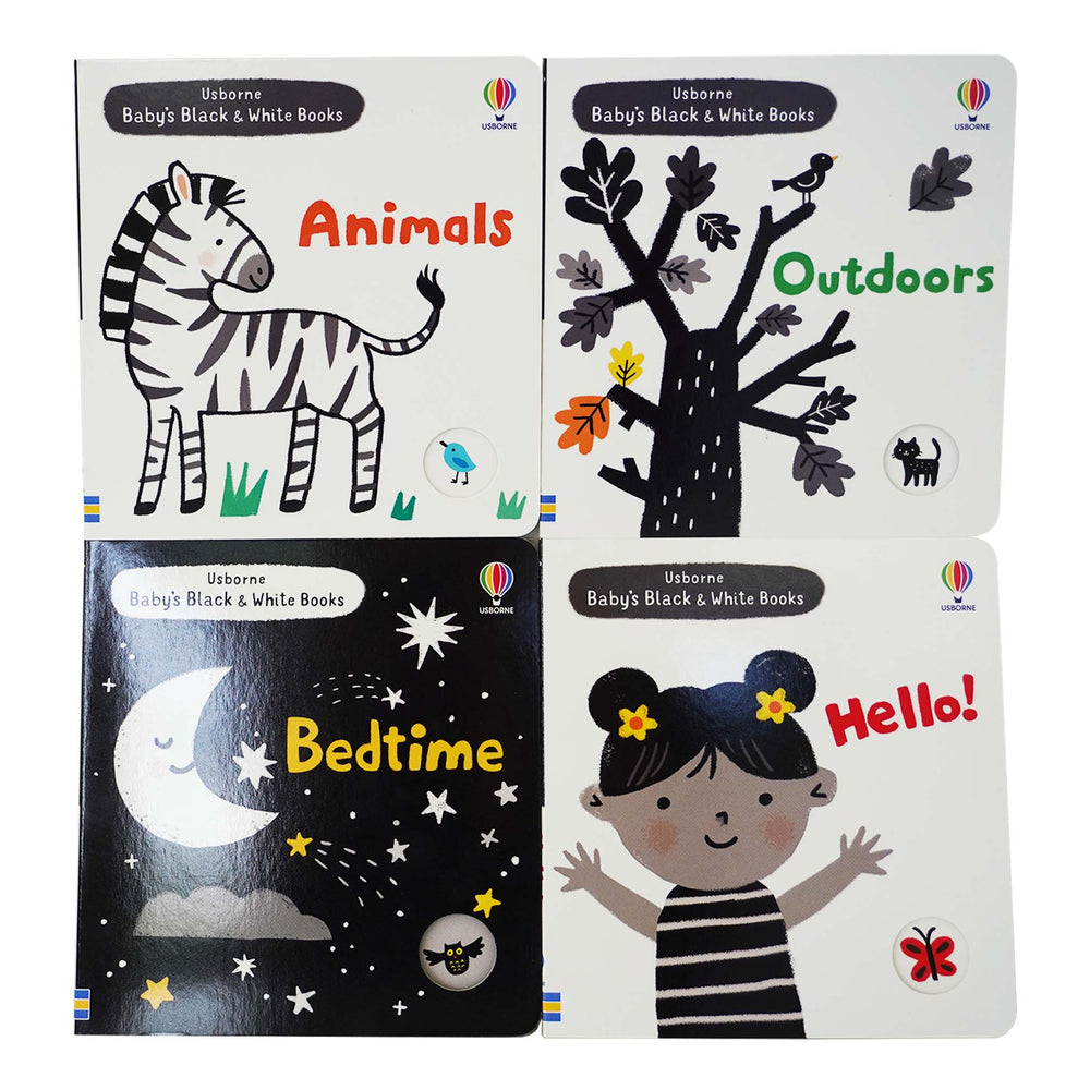 Usborne Baby's Black and White 4 Books Collection Set By Mary Cartwright - Age 2 years and up - Board Book 0-5 Usborne Publishing Ltd