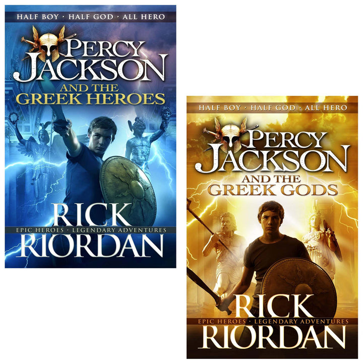 Percy Jackson and the Greek Gods & Heroes by Rick Riordan 2 Books Collection Set - Ages 9+ - Paperback