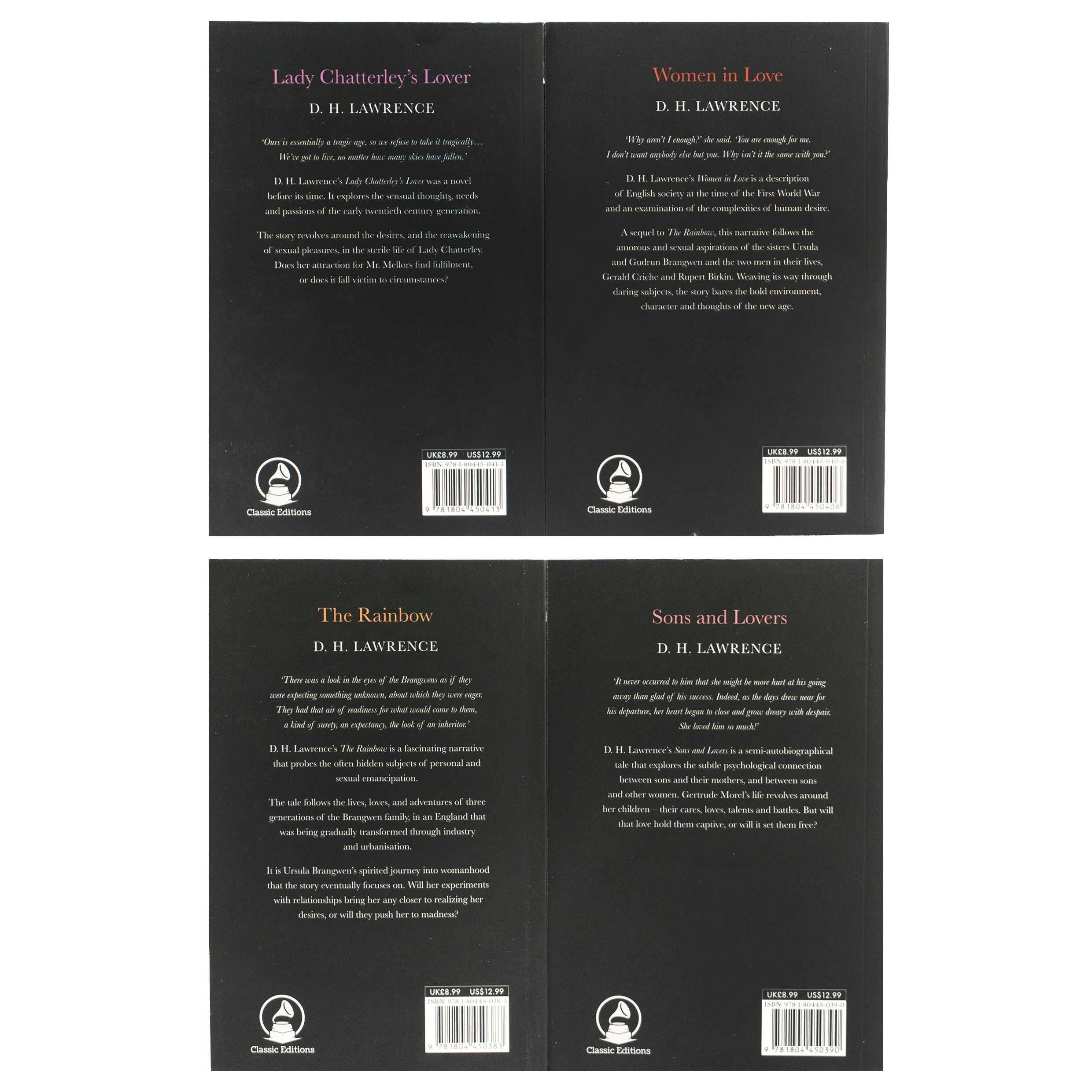 The Complete Novels of D.H. Lawrence 4 Books Collection Box Set