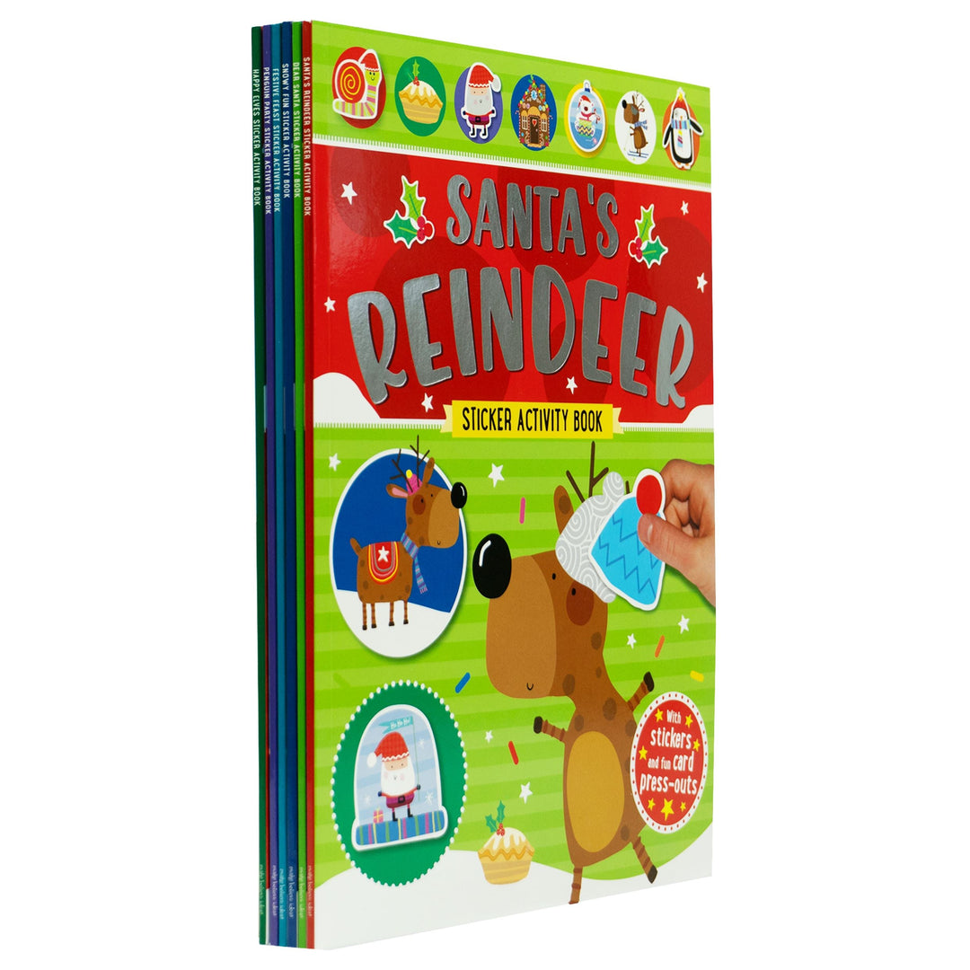 Children's Christmas Activity 6 Books Collection With Stickers and fun card press-outs - Ages 4+ - Paperback 5-7 Make Believe Ideas